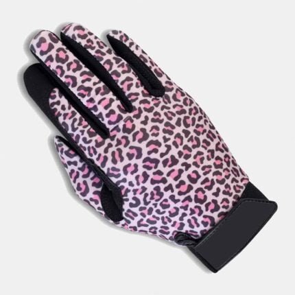 Cheetah Print Riding Gloves